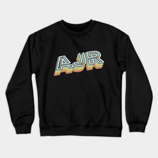 AJR Retro Typography Faded Style Crewneck Sweatshirt